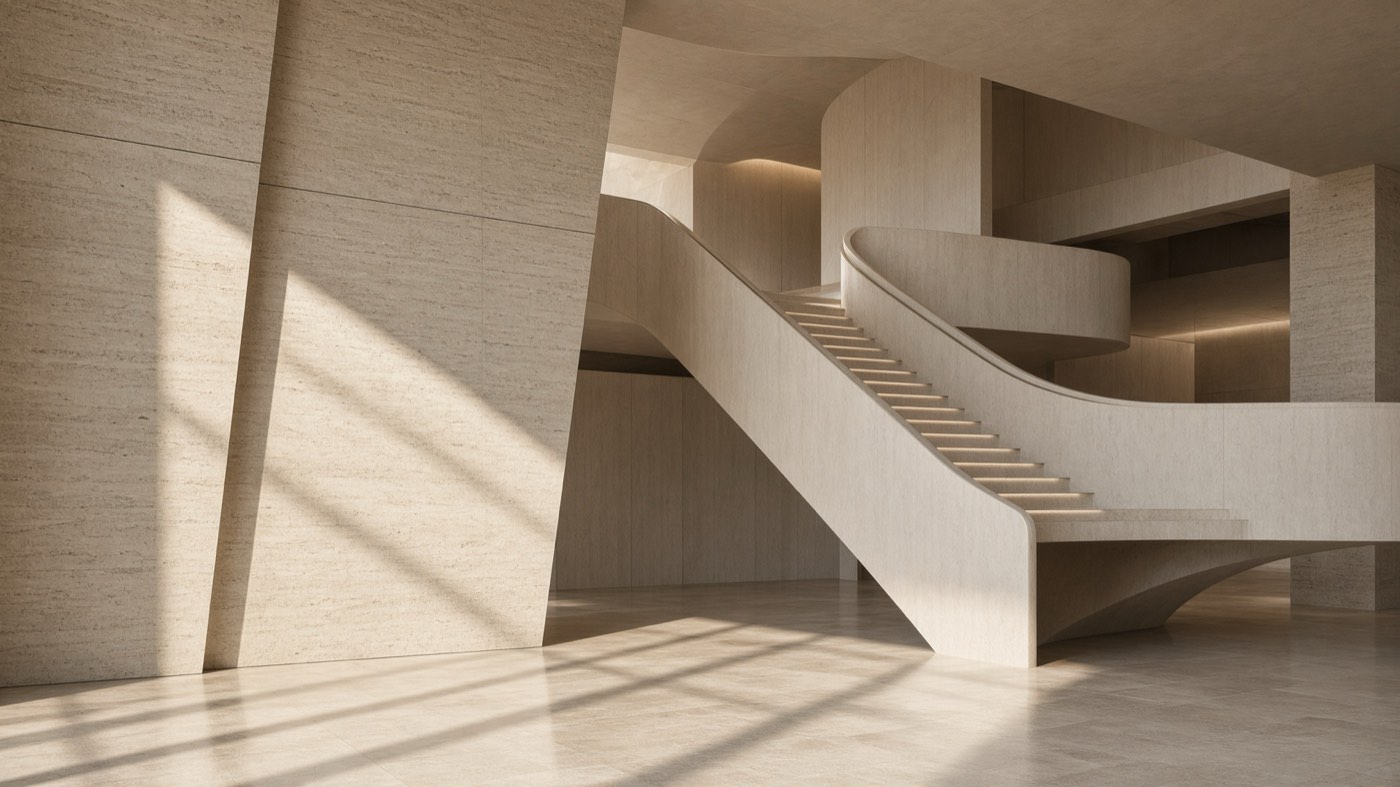 Quiet commercial atrium